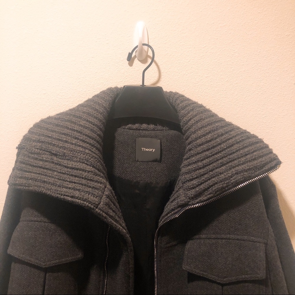 Theory Wool Twill Military Coat - Picture 6 of 8